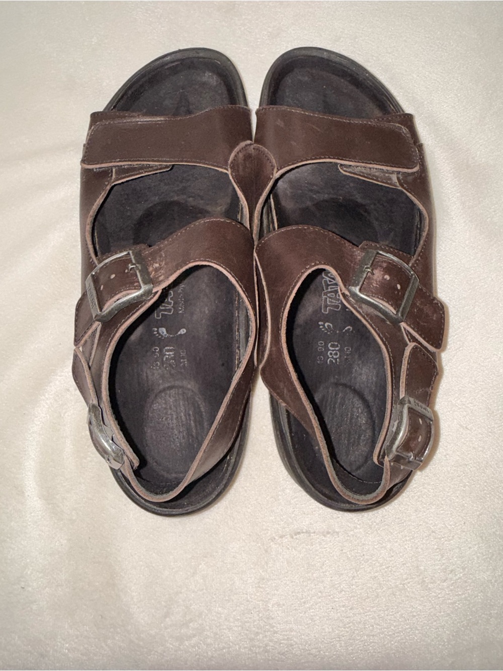 Birkenstock Tatami Dark Brown Leather ankle-Strap Comfort Sandals - Picture 4 of 7